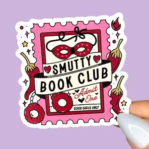 Smutty Book Club Waterproof Sticker, Bookish Sticker, Booktok