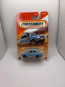 Matchbox 70 Datsun 510 Rally Diecast Blue 51/125 Collectible Car Model