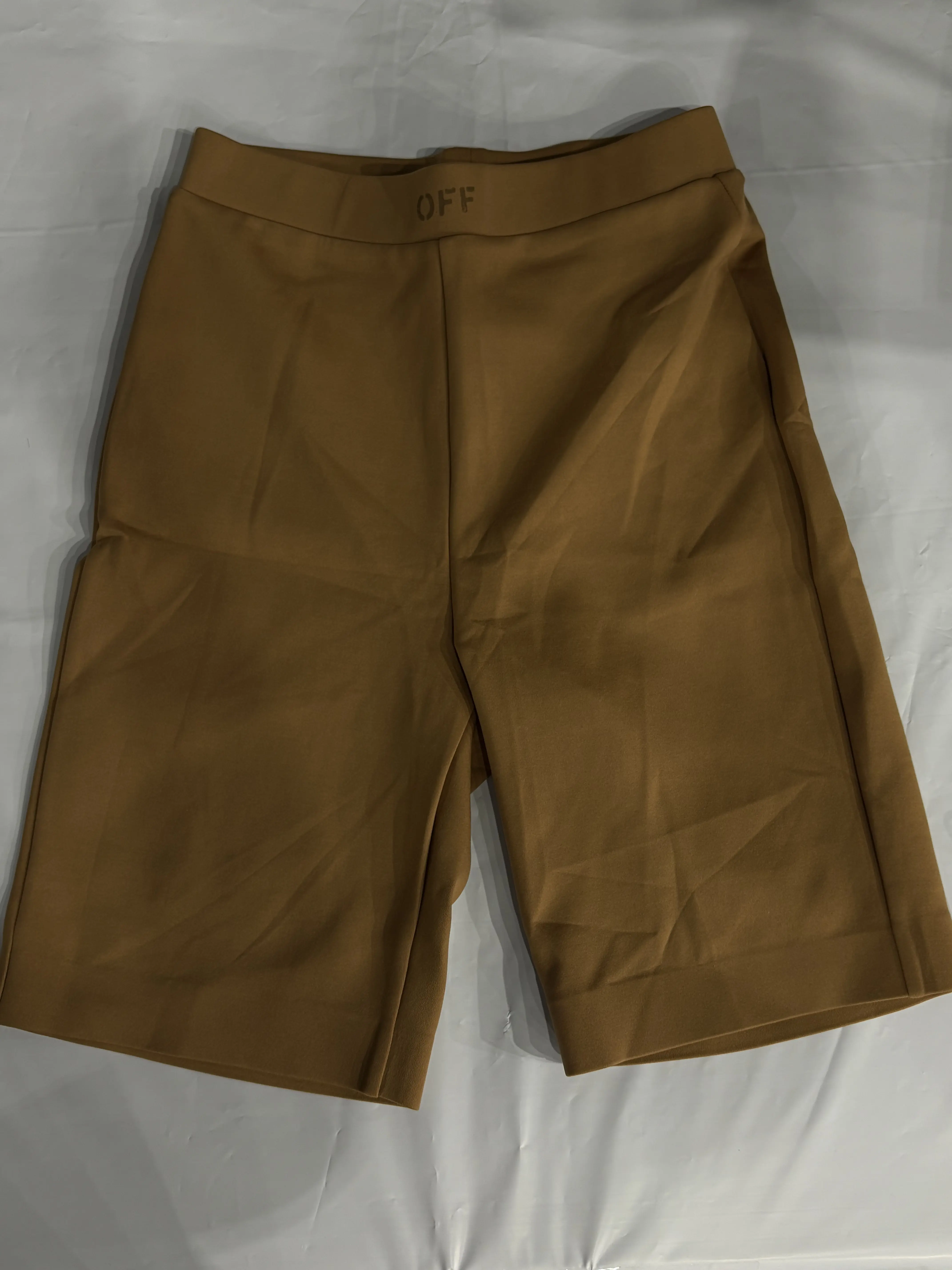 Off-White Sleek Biker Shorts | Brown | 38IT (2-4US) |