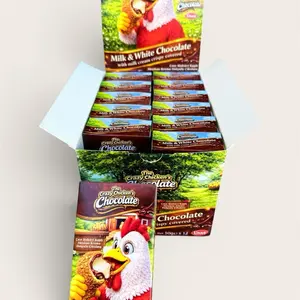 The Crazy Chicken’s Chocolate - Milk & White Chocolate with Milk Cream Crispy Cover - 1 Piece