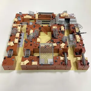 9-in-1 Military Trench Building Blocks, 1342pcs/box DIY Scene Assembly Toys, Classroom Prizes Party Gifts, Boys & Girls Creative Toys