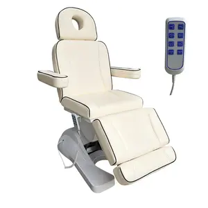 Fully Electric Facial Massage Bed with 3 Motors for Esthetician, Electric Tattoo Chair for Client, Facial Bed for Esthetician, Electric Adjustment