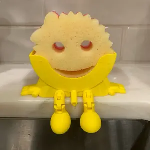 Scrub Daddy Holder + Drainage - Yellow Sponge Holder with Drainage for Easy Cleaning and Drying