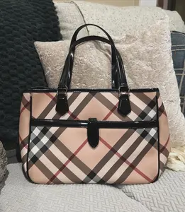 Pre-owned PVC Shoulder Bags Burberry Nova Check canvas Shoulder Bag