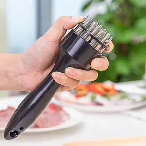 16-Needle Stainless Steel Meat Tenderizer—Steak, Chicken & Pork Melt-in-Mouth in 10 Sec, Ergo Non-Slip Grip, Dishwasher-Safe, No More Tough Cuts