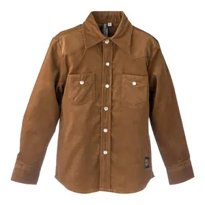FINAL SALE - Brown Corduroy Button-up Shirt