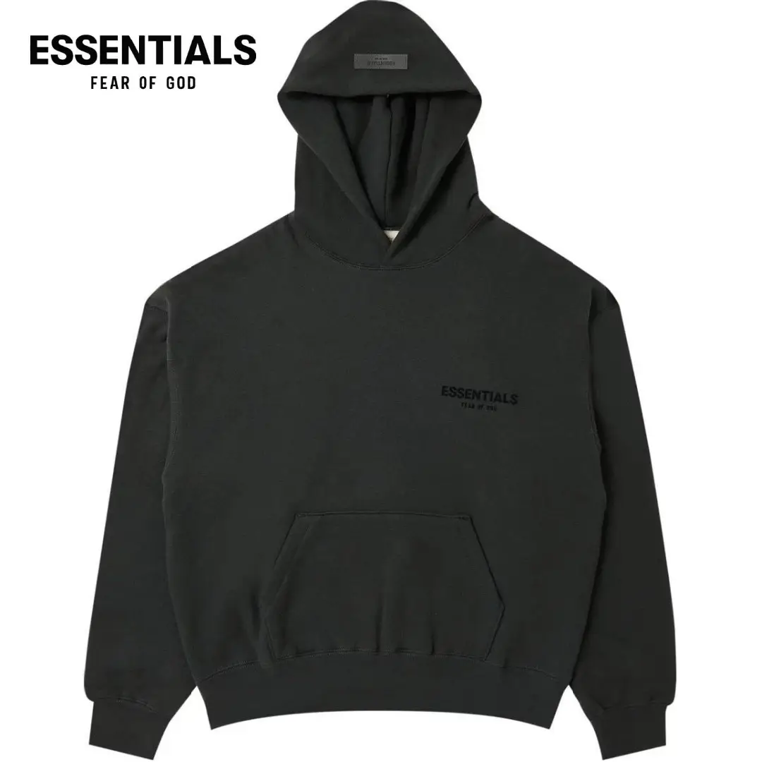 Fear of God Essentials Pullover Hoodie 'Stretch Limo' FW22 Casual Man Oversized Fit Medium Long Sleeve Stylish Menswear Sweatshirts Tops Graphic #Fash