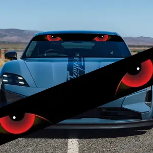 A pair of fierce red-eyed car windshield stickers for Toyota, Volkswagen, Land Rover, Citroen, Honda, Mitsubishi, Ford, BMW, Opel, Porsche, Citroen, sedans, SUVs, MPVs, Decal For Cars