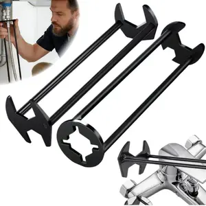 Upgraded Multifunctional Sink Wrench 2-Pack - Plumbing Tools for Tight Spaces, Faucet & Basin Installation for Kitchen Bathroom