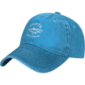 Quints Shark Fishing Jaws Unisex Hat Adjustable Fashion Hat Casual Hat Truck Hat Dad Hat#SandwichBrimBaseballCap #TwoToneBrimHat#TikTokMadeMeBuyIt