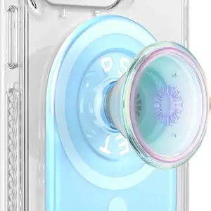 PopSockets  Grip Compatible with MagSafe,  Holder, Wireless Charging Compatible, Pill-Shaped Grip - Blue Opalescent car