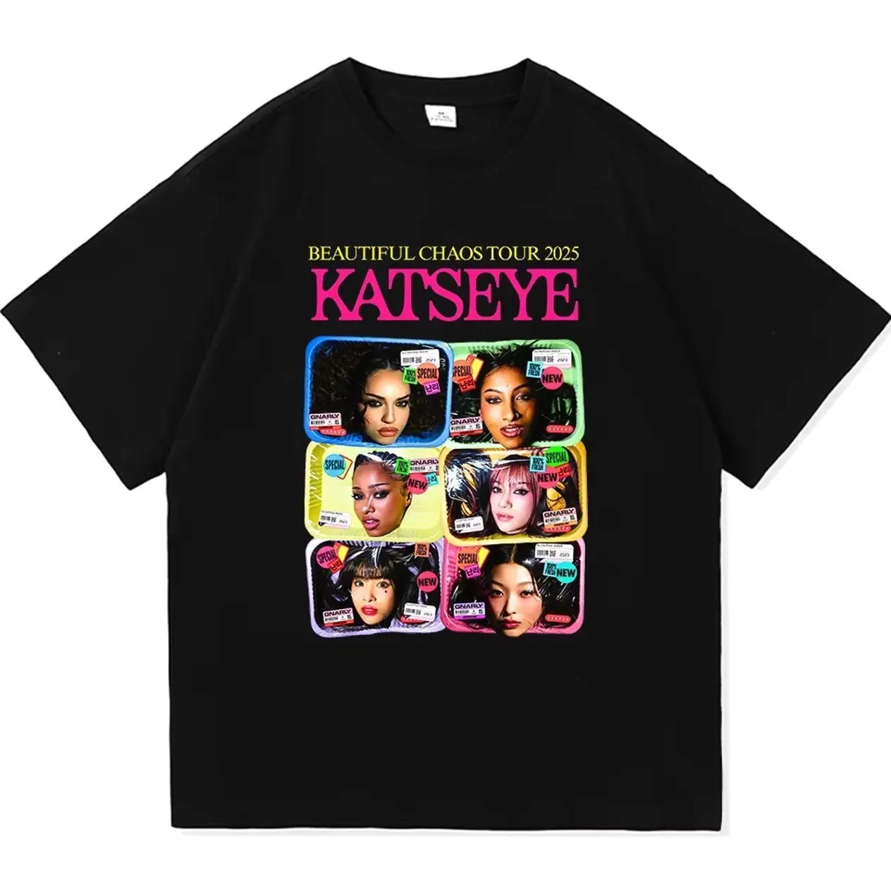 2026 Spring/Summer KATSEYE New Single Network Girl Retro Men's and Women's Authentic High-Quality Cotton T-Shirt G8J