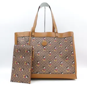 Pre-owned GUCCI Coated Canvas Tote Bags Disney Brown Tote Bag T10402250