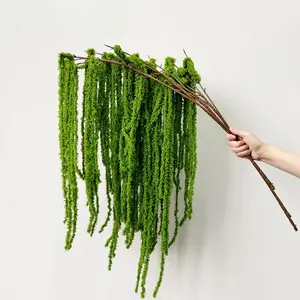 1/3 piece Mehelany Artificial Waterfall Amaranth Lover's teardrop plant-26.77 inch faux Bohemia Green, Outdoor Fake Decorative Plants for wedding bouquets, home and office wall decor, festival activity decorations, tapered root