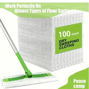30/100 Sheets Disposable Dry Mop Pads, Dry Sweeping Cloths, Thick Static Dusting Paper, No Power Needed, Suitable for All Floor Types, Perfect Gift