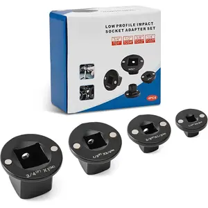 Socket Set Adapter,Low Profile Impact Socket Set Works with Impact Wrench,Torque Wrench,Electric Ratchet,Designed for Confined Space,3/8" to 1/2", 1/4" to 3/8", 3/4" to 1", 1/2" to 3/4", 8PC