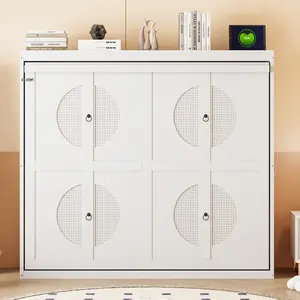 Full Size Murphy Bed Wall Bed,White(OLD SKU:N708S00011K)
