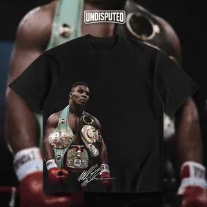 UNDISPUTED "Iron" Mike Tyson Heavy Cotton Boxing T-shirt - The Baddest Man on the Planet Fan Apparel - Classic Pump Cover Oversized Gift - DTG Printed