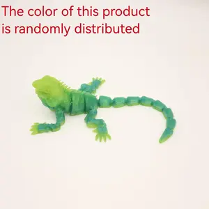 Realistic Lizard Multi-Joint Flexible Model Figure, Gradient Laser Print, 3D Printed Handmade Collectible Toy, Trendy Item