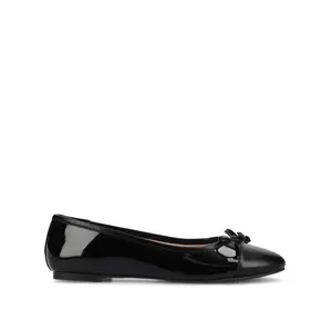 KAIAH CAPTOE BALLET FLATS IN VEGAN LEATHER - Black Patent