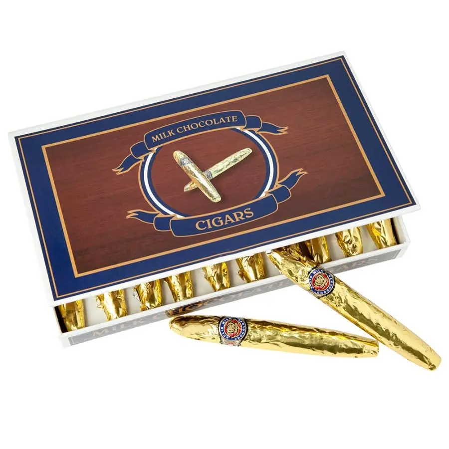 Madelaine Milk Chocolate Solid Gold Foiled Cigar Box 24 ct