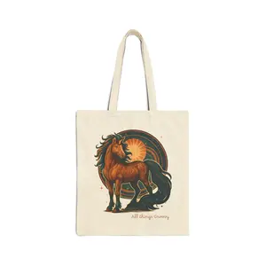 Tote Bag — 'Be the Sunshine' Vintage Horse Cotton Canvas Tote