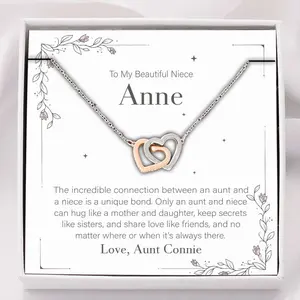 Niece Necklace, Personalized Necklace To My Beautiful Niece “ Aunt Niece Necklace Gift Custom NameMeaningful Necklace, A Special Gift for My Daughter, Unique Daughter Jewelry, Sentimental Keepsake from Mom Dad