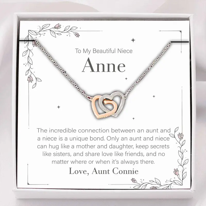Niece Necklace, Personalized Necklace To My Beautiful Niece “ Aunt Niece Necklace Gift Custom NameMeaningful Necklace, A Special Gift for My Daughter, Unique Daughter Jewelry, Sentimental Keepsake from Mom Dad