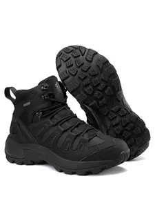 Men's Waterproof Durable Outdoor Hiking Boots, Casual Outdoor Lightweight Military Boots, Tactical Work Boots, Fashionable Shoes for Outdoor Activities, Trekking Camping Shoes, Hiking Style Shoes