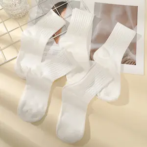 5 Pair Women's Medium Tube Socks Sports Socks Anti Odor Soft Crew Socks Comfortable Casual Socks Womenswear