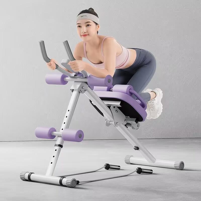 FURICA Adjustable AB Trainer with LCD Monitor Foldable Core Workout Machine for Arms Legs & Buttocks Shaping Home Fitness Equipment 8-Level Height 3-Level Incline Automatic Tracking