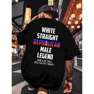 White Straight Republican Male Legend T Shirt, Political Humor Hoodie, Bold Statement Sweatshirt, Sarcastic Quote Tshirt, Controversial Slogan Shirt, Unisex Sweater Pullover Tee