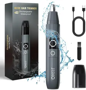 Rechargeable Ear and Nose Hair Trimmer for Men Women-12000 RPM Powerful Motor with Dual Edge Blades, Waterproof, USB Type-C, Easy to Clean Travel Size