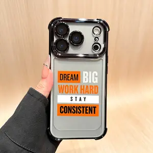 4-Corner Airbag Shockproof Clear Phone Case, Positive Energy Inspired Full Coverage Protective Casing Compatible with iPhone 17 pro max, 16 Pro Max, 15 Plus, 14, 13, 12, 11， 17 AIR summerwins