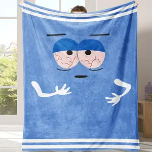 Cartoon Tired Eyes & Hands Pattern Flannel Blanket, 1 Count Soft Comfortable Air-conditioned Room Throw with Storage Bag, Warm Nap Blanket for Home Office Travel Camping, Valentine's Day Gift, Lightweight Cozy Blanket