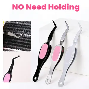 Reverse Action Eyelash Tweezer Self Closing Labor Saving Lash Tool No Need Holding Easy Use Beginner Friendly Easy to Grab Lashes Without Breaking
