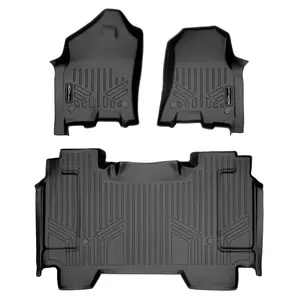 SMARTLINER 2 Rows Custom Fit Floor Liners Compatible with 2019 - 2024 Ram 1500 Crew Cab (Gasoline | Carpet | Fits 1st row bench or bucket | 1st Row No Over The Hump Coverage | 2nd Row w/o Under-Seat Storage)