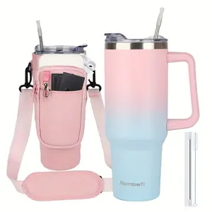 Portable thermos with backpack set and multiple pockets. Portable thermos with backpack set and multiple pockets.