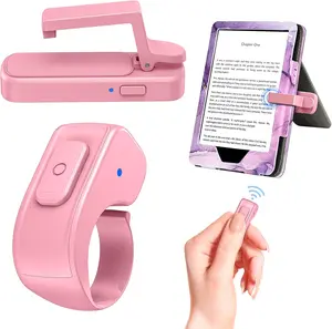 Remote Page Turner Ring for Kindle Paperwhite Oasis Scribe Kobo,Designed for Thick Cases Clicker Page Turner Camera Remote for  iPad Android Tablets Reading Novels Comics with Storage Bag-