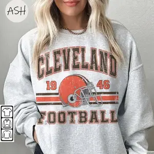 Vintage 90s Style Cleveland Football fan Sweatshirt, Cleveland sweatshirt, Cleveland football Hoodie, Game day Football, Vintage Tee