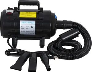 Dog Hair Dryer 2400W Pet Blow Dryer Professional Dog Grooming Dryer Blower Heater Adjustable Speed w/3 Nozzles and 2 Filters