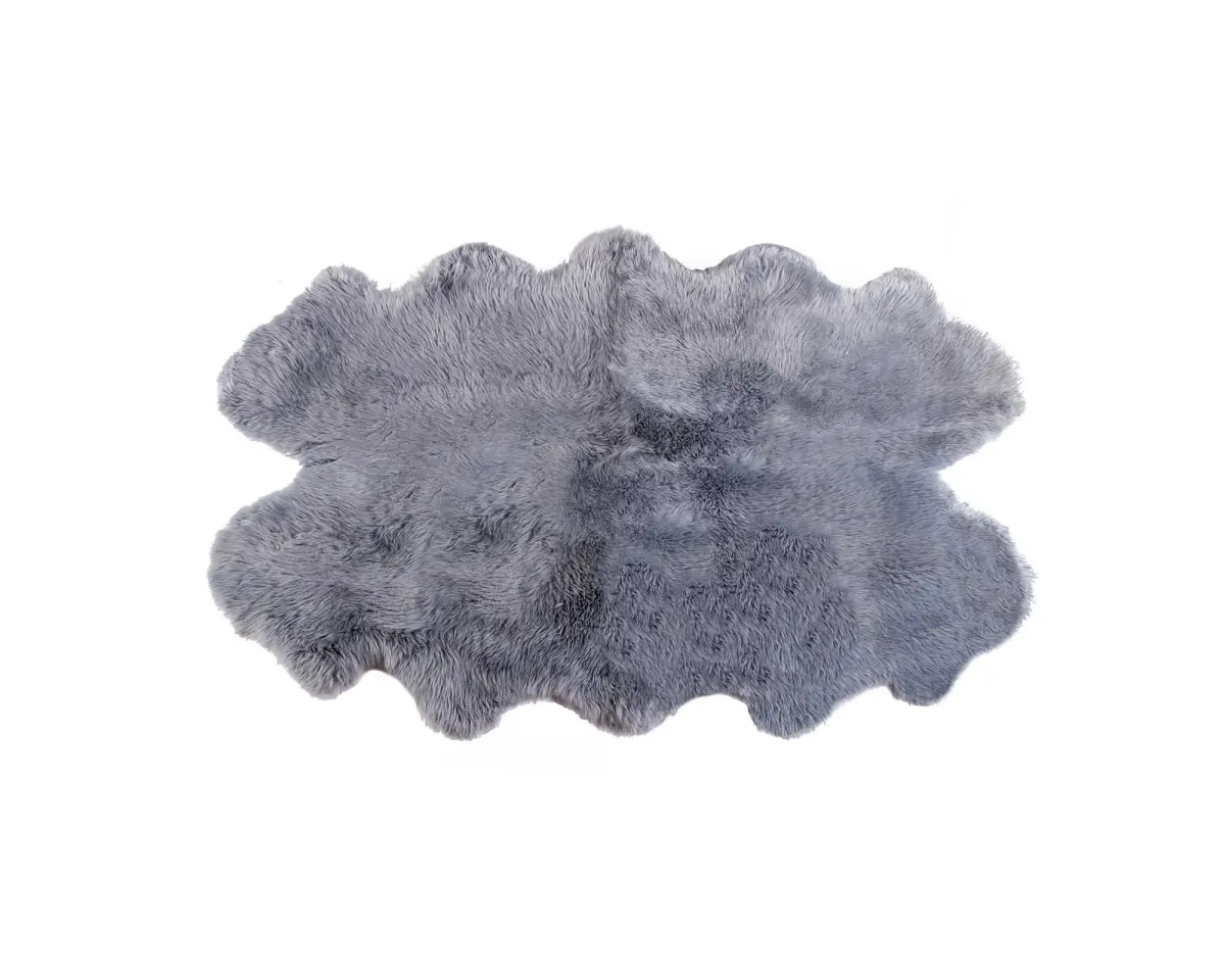 4 x 6 in. Sheepskin Rug - Gray