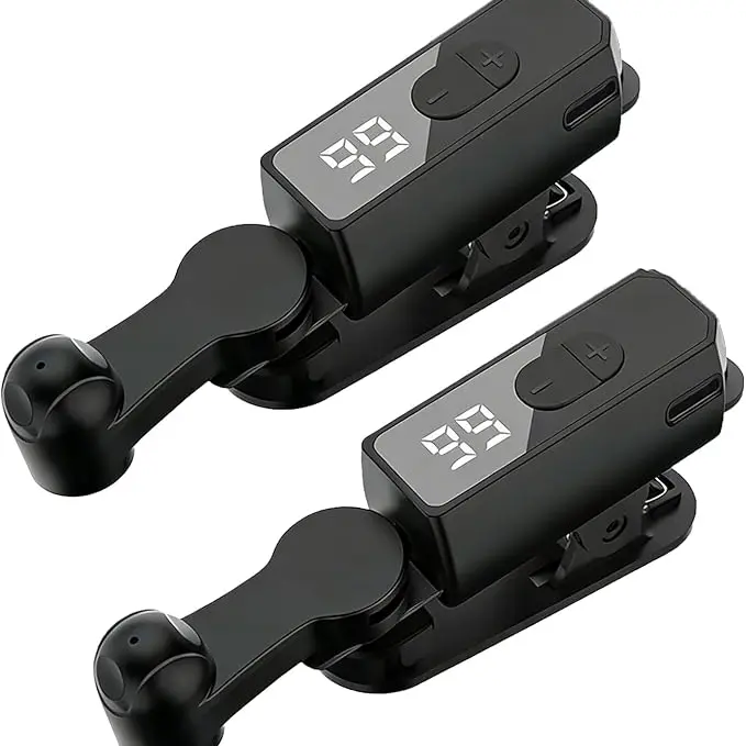2-Pack Compact Clip Digital Auto Clicker Tapper - Rechargeable Wireless Electronic Gadget, 107 Adjustable Speeds, 100% Silent Tap for Smartphone, Cellphone, Mobile Device, Selfie, TikTok Live Streams, Games