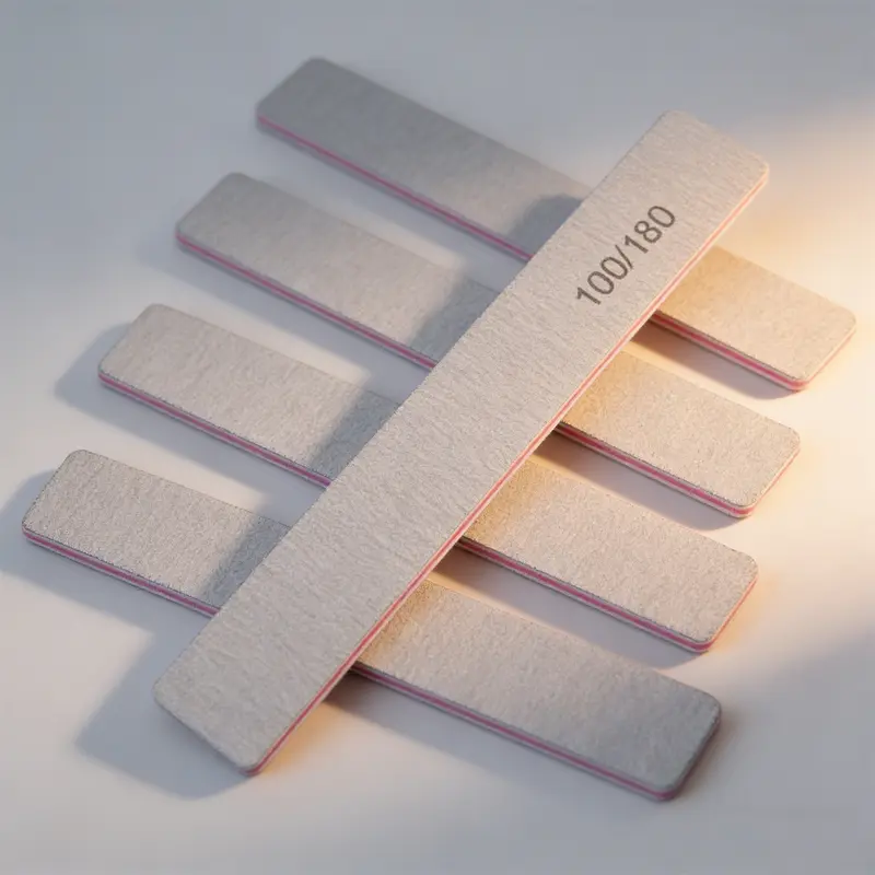 5count Precision Gray Emery Boards 100/180 Grit, Professional Salon Grade for Acrylic & Gel Nails, Ergonomic Firmness & Dual Grip for Precise Filing, Durable Reusable Manicure Tools  Salon Grade Nail Files for Acrylics / Ergonomic Dual Grip