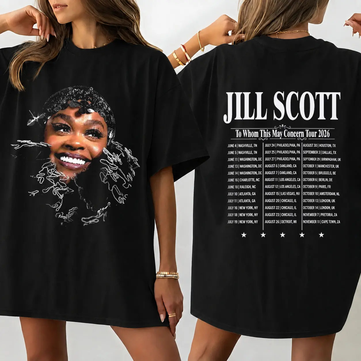 Jill Scott Shirt, To Whom This May Concern 2026 Tour Graphic Tee For Woman And Man