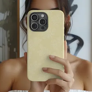Butter Yellow Leaf Cellphone Case - Boho Handheld Casing, Botanical Phone Shell, Ideal Gift Phone Accessories for iPhone 11 12 13 14 15 16 17 Pro Max Air Plus