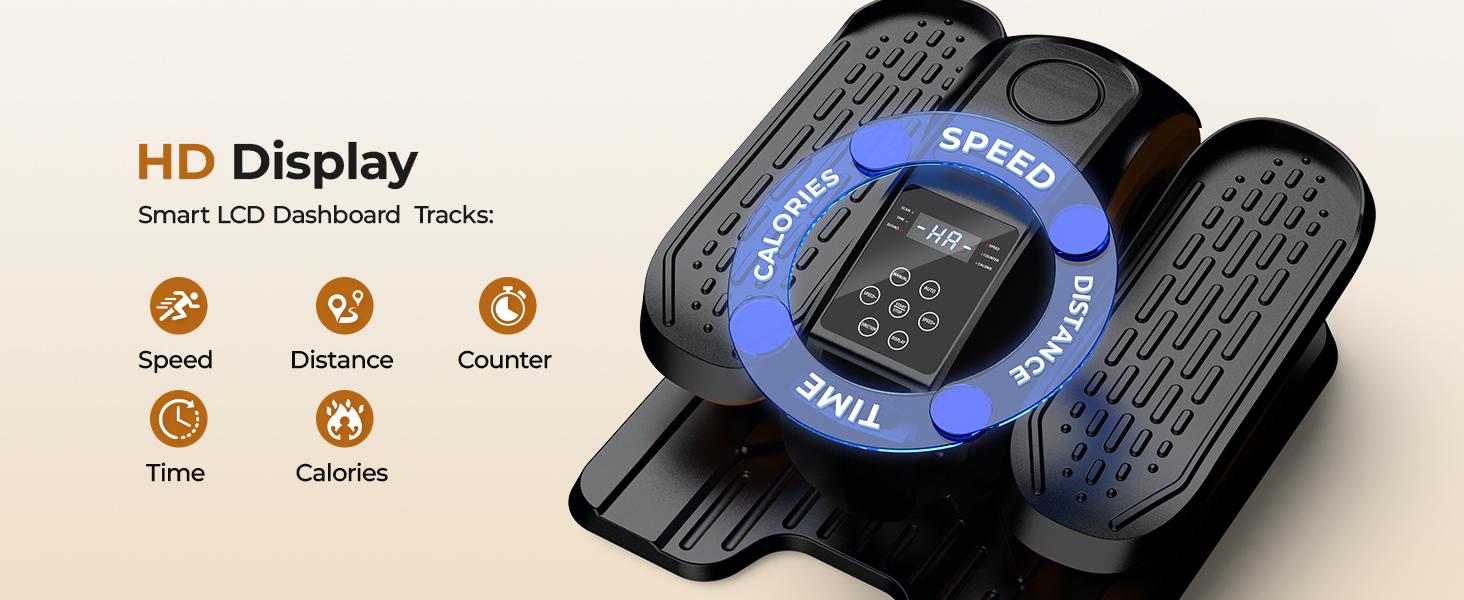 Under Desk Elliptical Machine, Leg Exerciser While Sitting for Seniors with Remote Control & 12-Speeds，Quiet Portable Electric Seated Pedal Exerciser Machine for Home Office