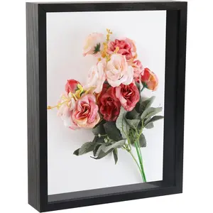 11x14 Shadow Box Frame,Large Memory Display Case Box, 8x8 Shadow Box Picture Frame , Black,1 Pack