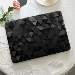 A + D side rendering laptop protective film 1 set of 2, rhombus texture style laptop shell film decorative sticker, bright color