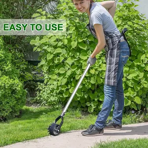 Saker Push-on Lawn Mower with 3/4 Stainless Steel Handles, Extends Up to 67.32 Inches for Garden Tools, Yard Weeding & Sidewalk Mowing